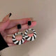 Black And White Stripe Earring
