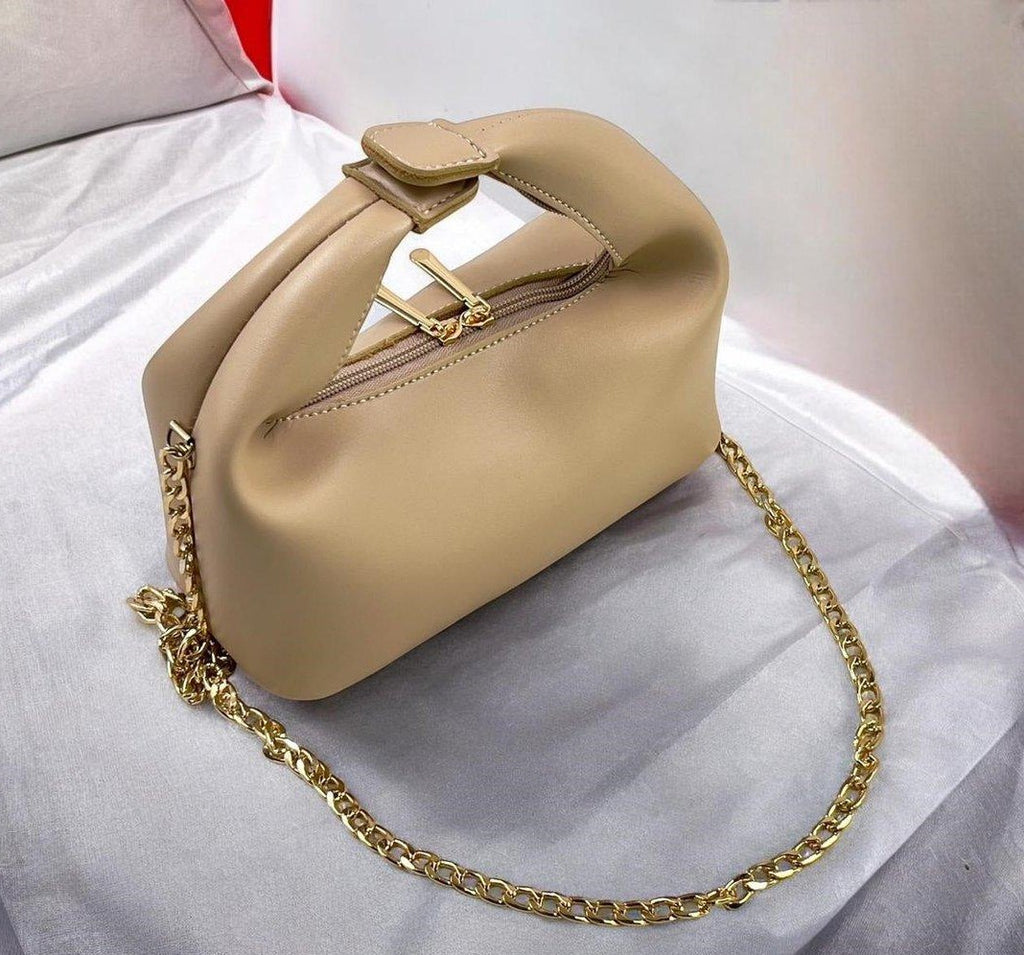 Mini Shoulder Bag with Gold Chain