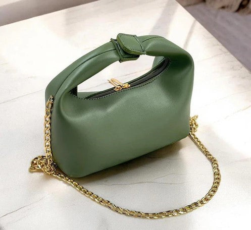 Mini Shoulder Bag with Gold Chain